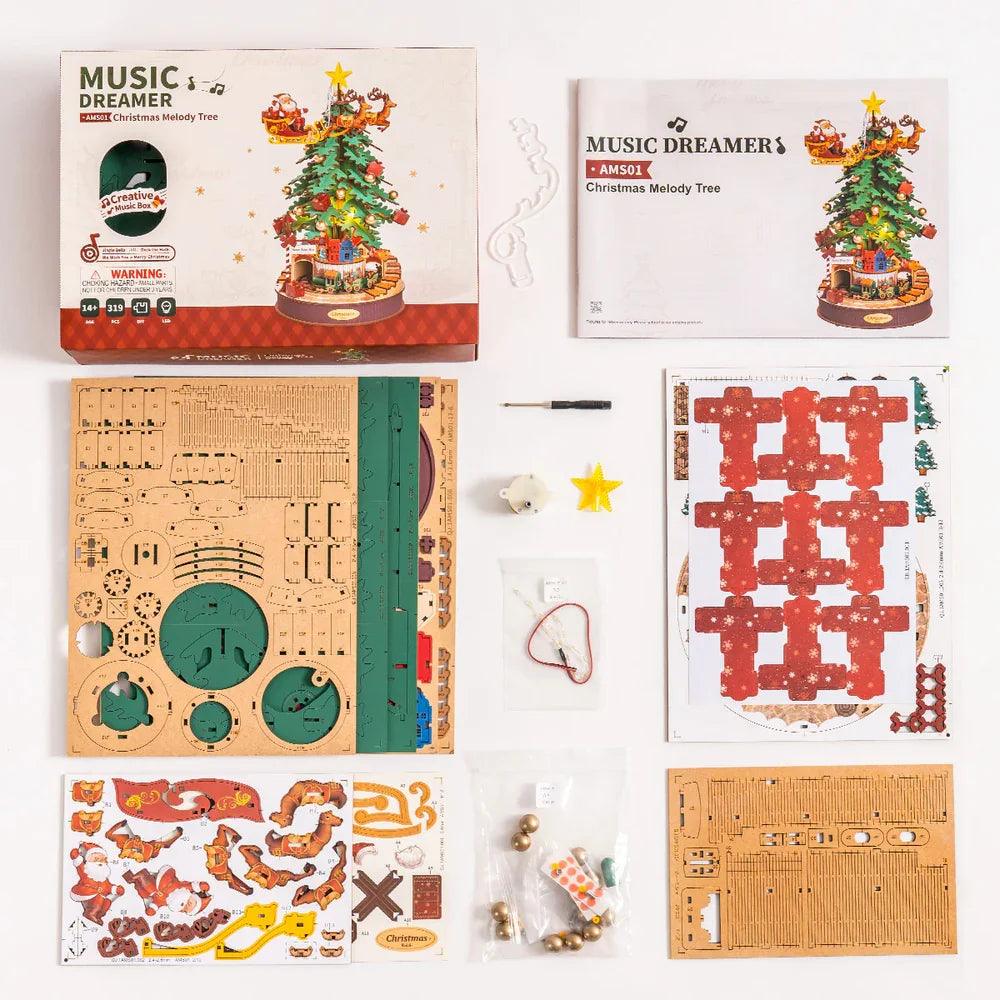 Christmas Melody Tree Music Box 🎄 - woodbli