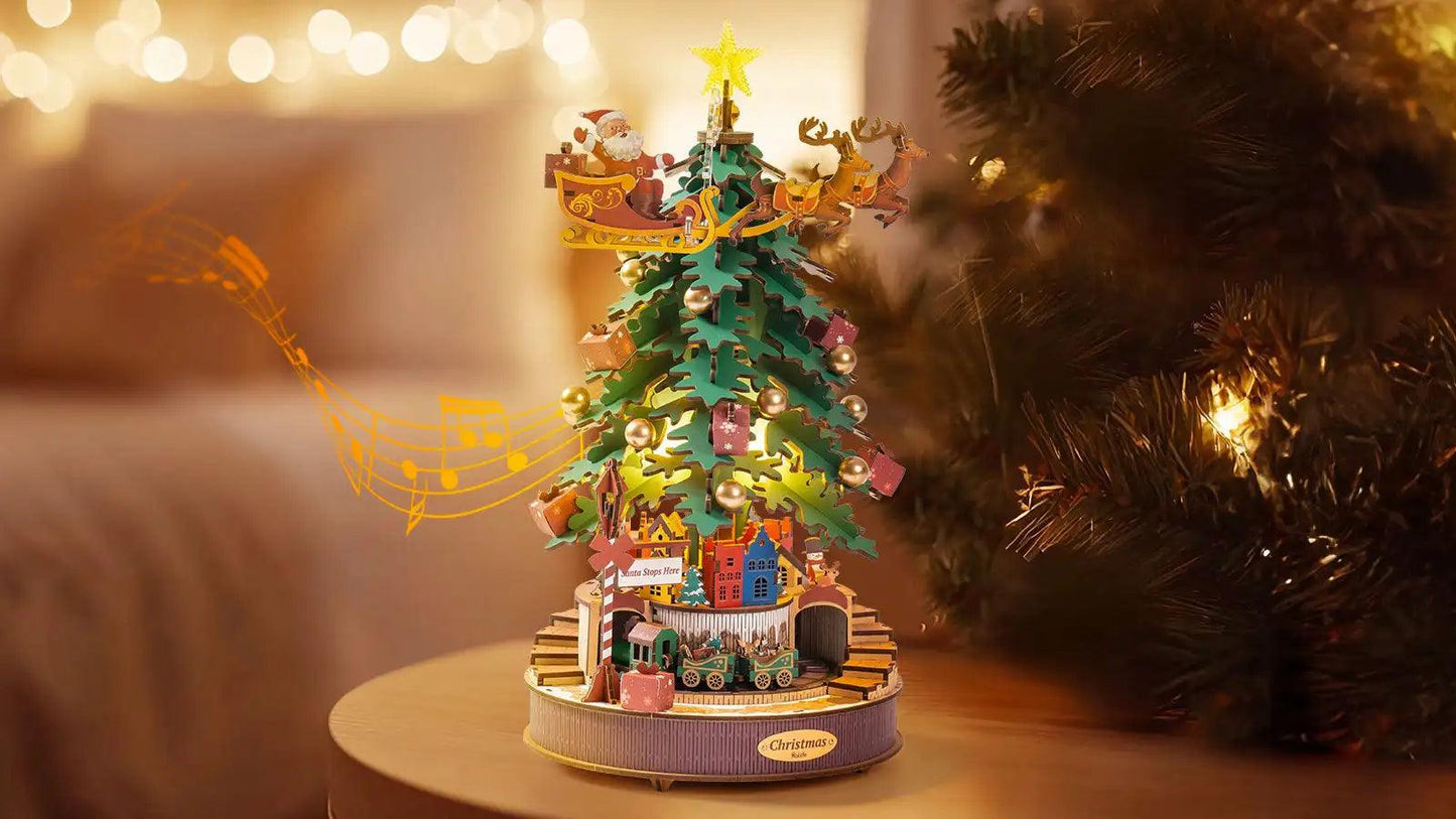 Christmas Melody Tree Music Box 🎄 - woodbli