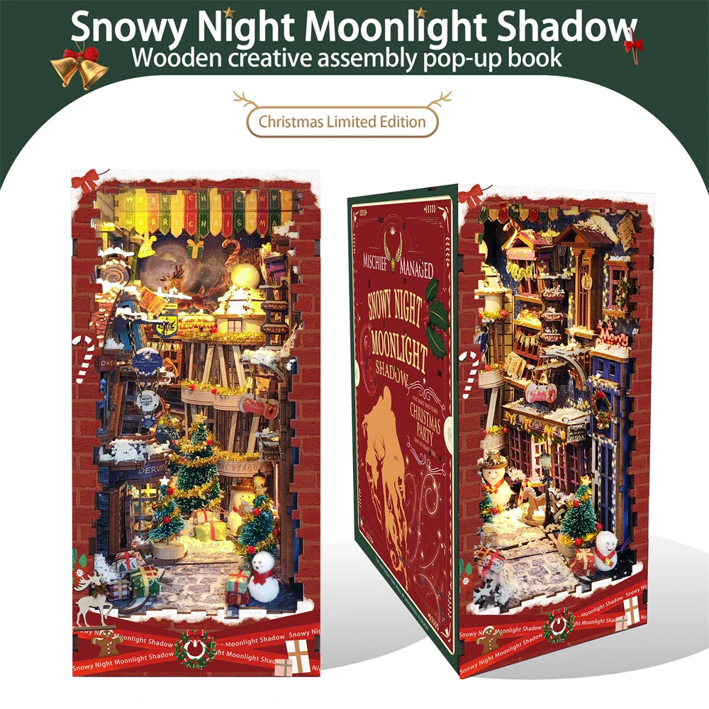 Snowy Diagon Alley Christmas Harry Potter - Book Nook