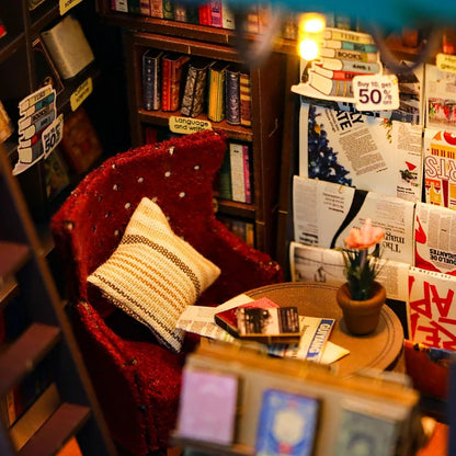 Wooden Bookshelf - Book Nook